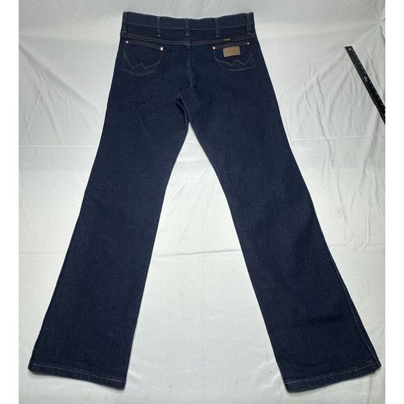 Wrangler Men's 936AFPW Straight Leg Western Dark Blue Jeans - Size 40x35 - Picture 2 of 6